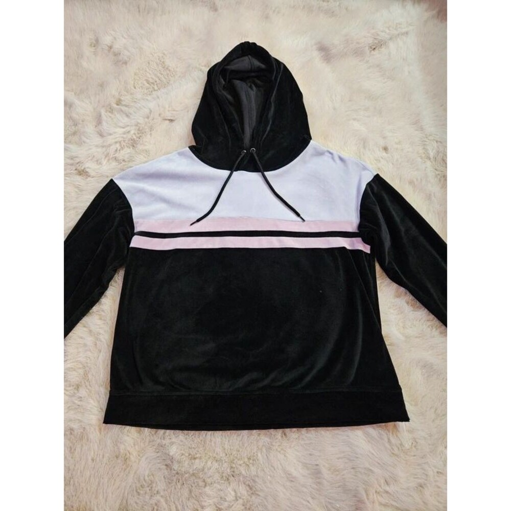 Zelos Colorblock Velour Tracksuit Hoodie & Pants Set Medium